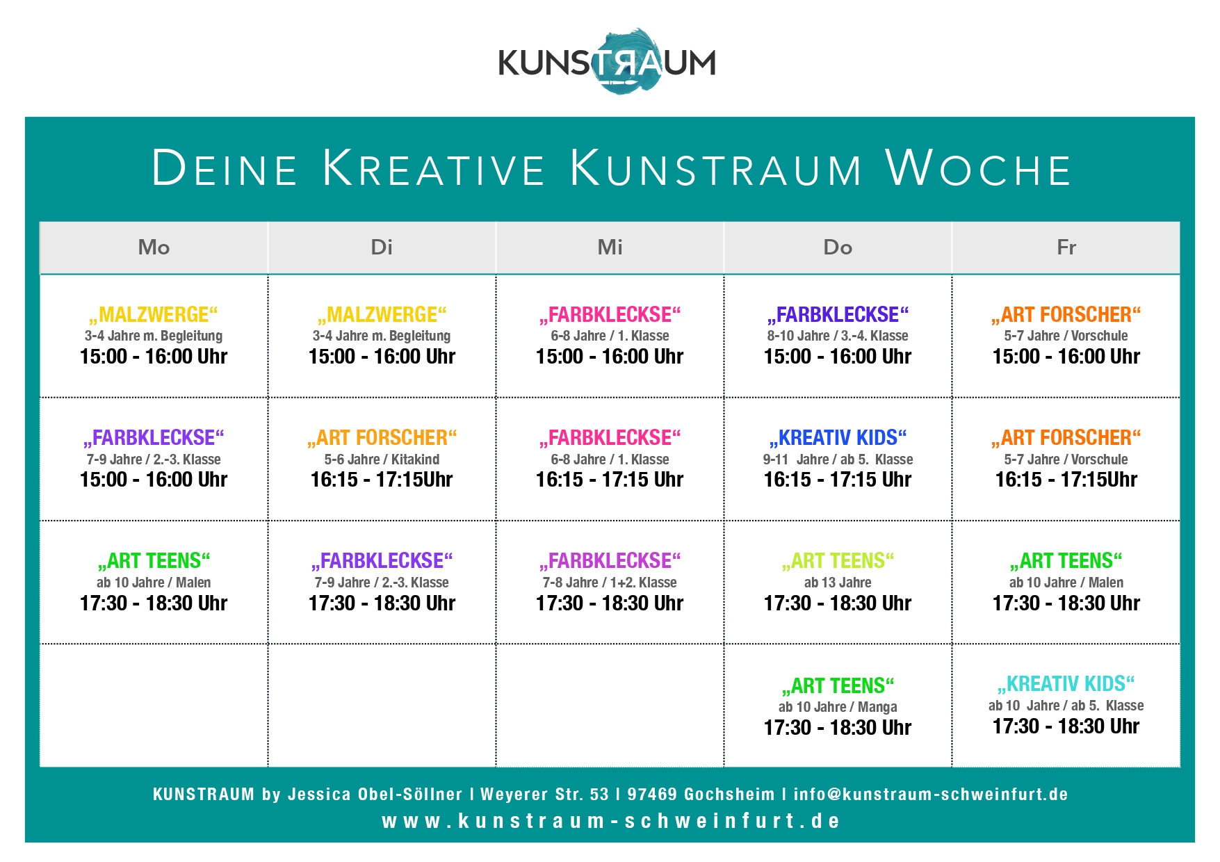 Deine Kreative Kunstraum Woche Kalender Quer Page 0001