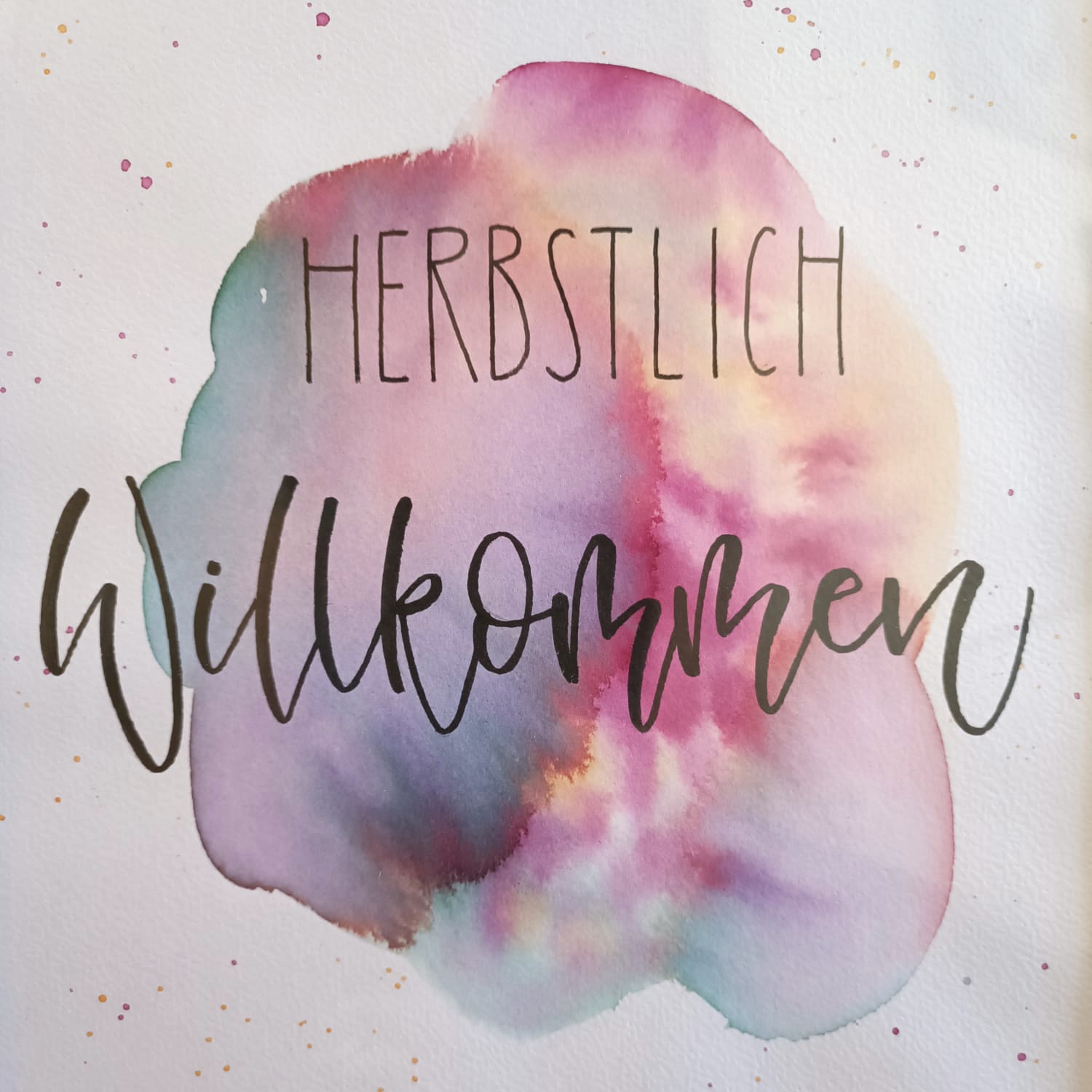 Handlettering Kurs Herbstlich Willkommen