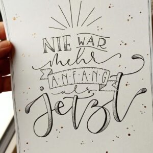 HANDLETTERING Basic-Kurs "New Beginning“ am So 25.01.25 um 13:30 Uhr