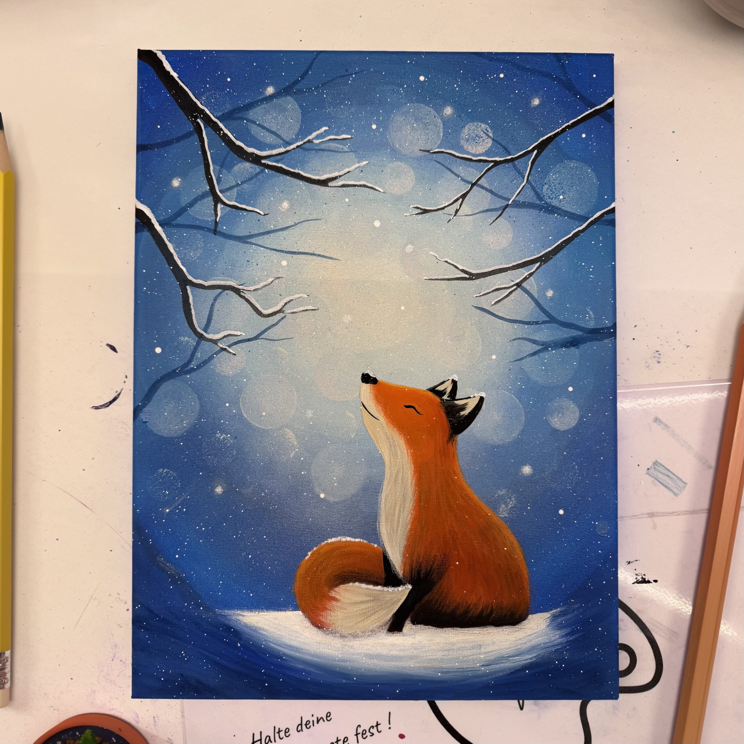 +++Ausgebucht+++KIDS ART TO GO „Fuchs im Schnee" am Mo 02.11.26 um 10:00 Uhr